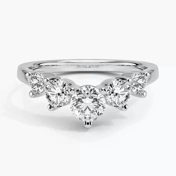 2Ct Round Cut Lab Created Diamond Enhancer Engagement Ring 925 Sterling Silver 14K White Gold Plated