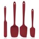 thumbnail image 1 of Juego de espátulas de silicona premium resistentes al calor de 600 °F, diseño sin costuras de goma antiadherente con utensilios para cocinar/hornear, juego de 4 Ormromra 2033634-2, 1 of 9