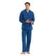 thumbnail image 5 of Apparonia Conjunto de Pijamas para Hombre Pijamas de Algodón con Cuello con Muescas para Hombre Ropa de Dormir de Manga Larga para Hombre con Bolsillos y Frente Fly Calma Cobalto XL, 5 of 5