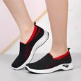 thumbnail image 2 of Rokment Womens Orthopedic Walking Running Shoes Comfortable Breathable Knit Arch Support Ortho Nursing Tennis Flat Non Slip Casual Work Sneakers for Driving Black Size 6.5, 2 of 5