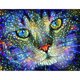 thumbnail image 2 of Rhinestone Craft Square Drill Diamond Painting Kit de bordado de diamantes de gato lindo Likrtyny Oficina Multiescena Multifunción, 2 of 9