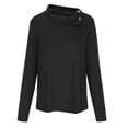 thumbnail image 4 of OKBOP Dressy Tops for Women,Casual Solid Loosing Long Sleeve Button Pile Collar T-Shirt Purple Blouses for Women Kids Halloween Shirt, 4 of 8