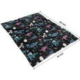 thumbnail image 4 of Black Cartoon Dinosaurs Eggs Pattern Blanket,Comfortable Soft Flannel Throw Blanket,All Season,Warm Lightweight Blankets for Sofa Bed Couch Living Room Chair,60"x80", 4 of 4