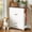 Dark brown+White+Particle Board2, variant on XIZE Pet Feeding Station with Bowls,Adjustable Panel,Dog Feeding Station with Storage,Pet Feeder Station for Dogs Cats for Feeding Watering Supplies,Dog feeding station 2-level shelving White