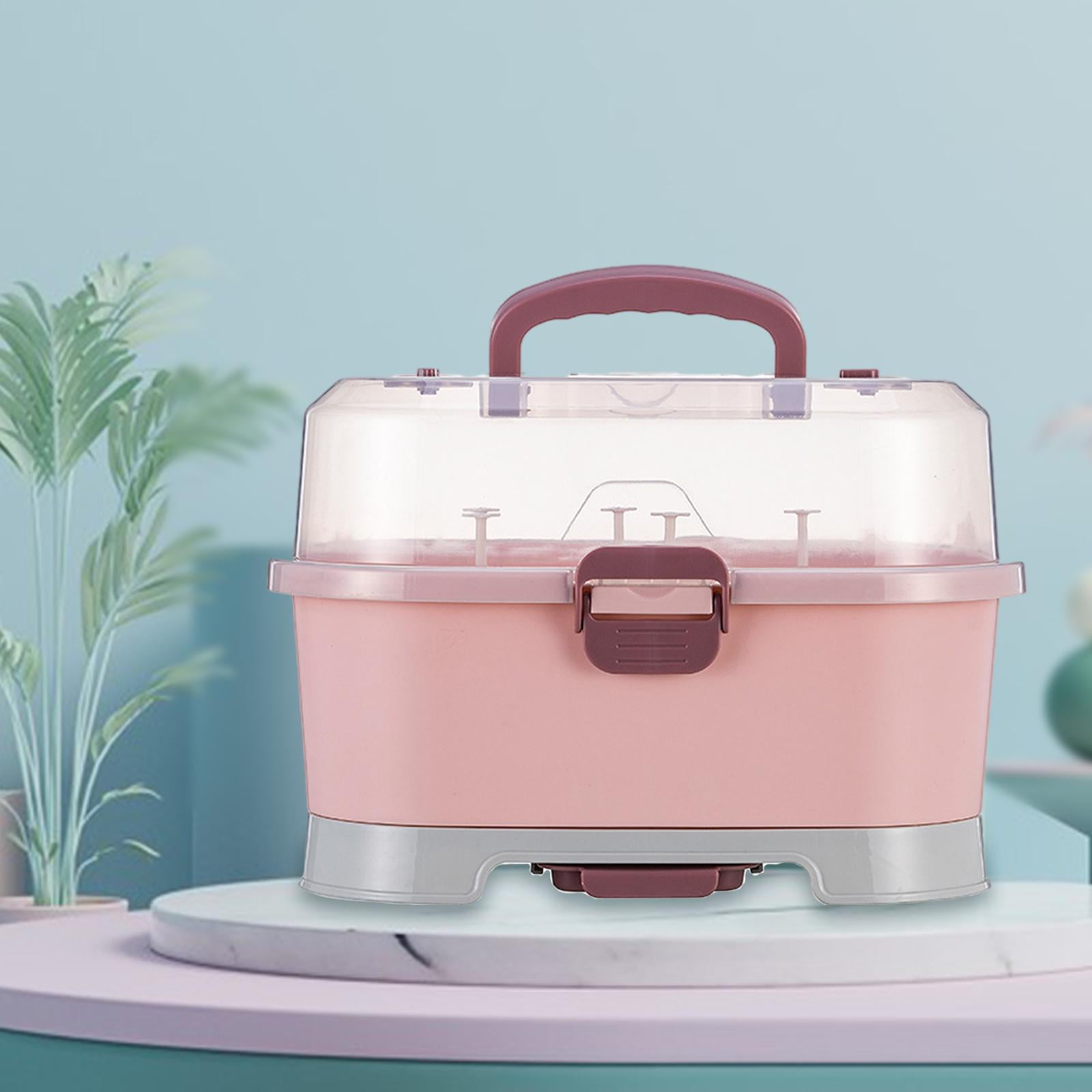 Nursing Bottle Drying Rack Storage Case Baby Bottle Storage Organizer