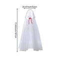 thumbnail image 2 of White Tulle Cape, Women Tulle Hooded Cape Adult Full Length Sheer Cape Vampire Elf Robe Veil Clothing Cloak, 2 of 7