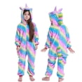 thumbnail image 1 of Pijama de franela de unicornio para niños, ropa de Cosplay para fiesta de Navidad, Kigurumi, Panda, Licorne, Stitch, 1 of 4