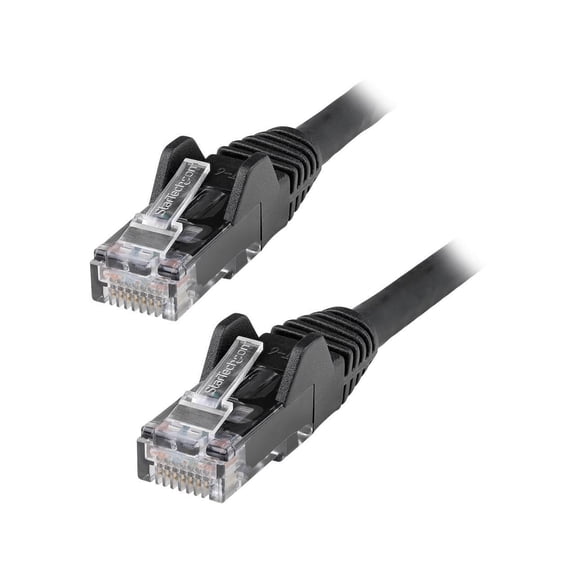 StarTech 20ft (6m) CAT6 Ethernet Cable - LSZH (Low Smoke Zero Halogen) - 10 Gigabit 250Mhz 100W PoE RJ45 UTP Network Patch Cord Snagless w/Strain Relief - Black CAT 6, ETL Verified (N6LPATCH20BK)