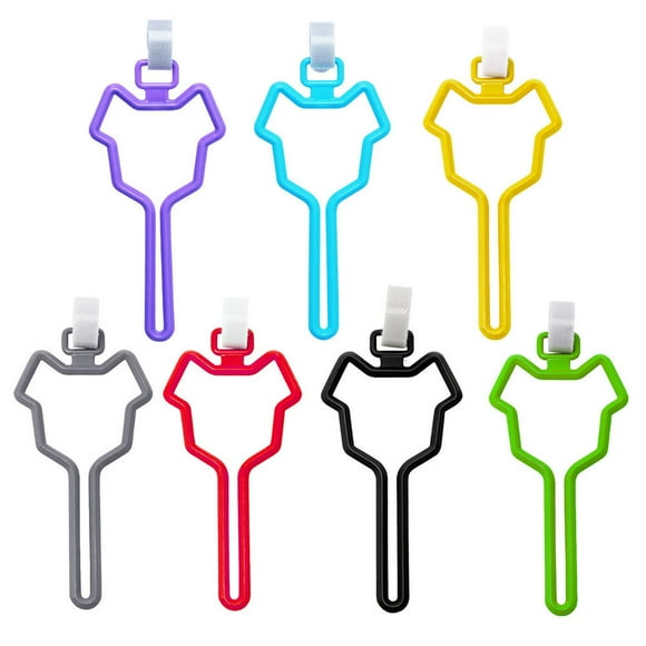 Miangastore Porte-Sac à Excréments pour Chien avec Laisse et Pince, Facile à Fixer, Polyéthylène, 7 Pcs, Couleurs Assorties