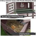 thumbnail image 4 of Aivituvin Mobile Chicken Coop with Wheels, Outdoor Hen House with Leak-Proof Tray, UV-Resistant Roof & Nesting Box for Chickens, Ducks, Rabbits (Brown), 4 of 8