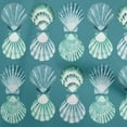 thumbnail image 1 of oneOone Viscose Jersey Teal Green Fabric Sea Shells Ocean Fabric For Sewing Printed Craft Fabric By The Yard 60 Inch Wide, 1 of 4