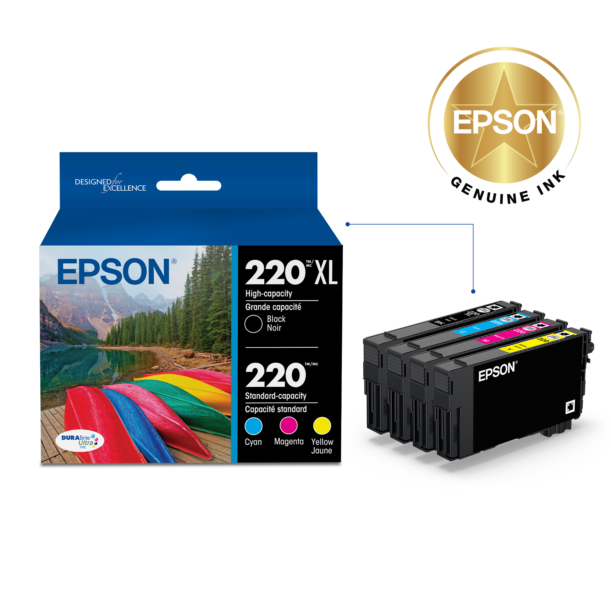 Epson T220 DURABrite Ultra Color Ink Cartridge Pack photo 2