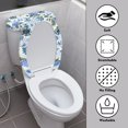 thumbnail image 3 of HELLHERO Blue Hydrangeas and Butterflies Toilet Lid Cover and Toilet Tank Lid Cover & Elastic Edge Toilet Seat Lid Cover for Toilet, Elastic Fabric, Washable, 3 of 8