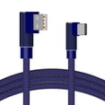 thumbnail image 1 of Maoww Double Elbow USB Cable 2A Sync Data Nylon Woven TPE High Speed Charging Cable for Android/IOS/Type-C, 1 of 9