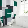 Long Fabric Shower Curtain, 72x78 Inch Long Abstract Geometric Water ...