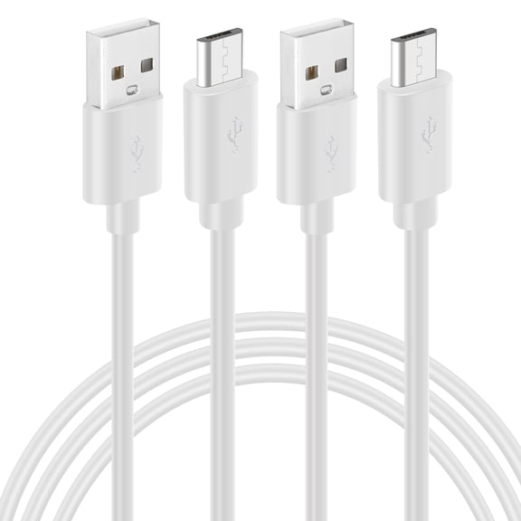 Uxcell 2 Pack 9.8Ft USB to Micro USB Power Extension Cable, Long Charging Cord, White