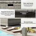 thumbnail image 5 of Outsunny Outdoor Towel Rack for Pool w/ Drawer & Cabinet, Gray, 5 of 9