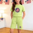thumbnail image 2 of SELONE Boys Short Sets Two Piece Patriotic Graphic Kids Clothing Short Sleeve T Shirts 4th of July Outfits, 2 of 8