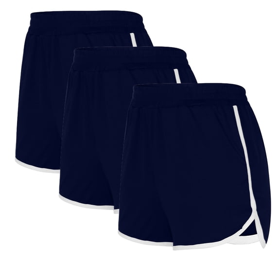 StSilkitty 3 Pack Womens Dance Shorts High Waist Stretch Yoga Running Workout Shorts Summer Lightweight Sweat Short