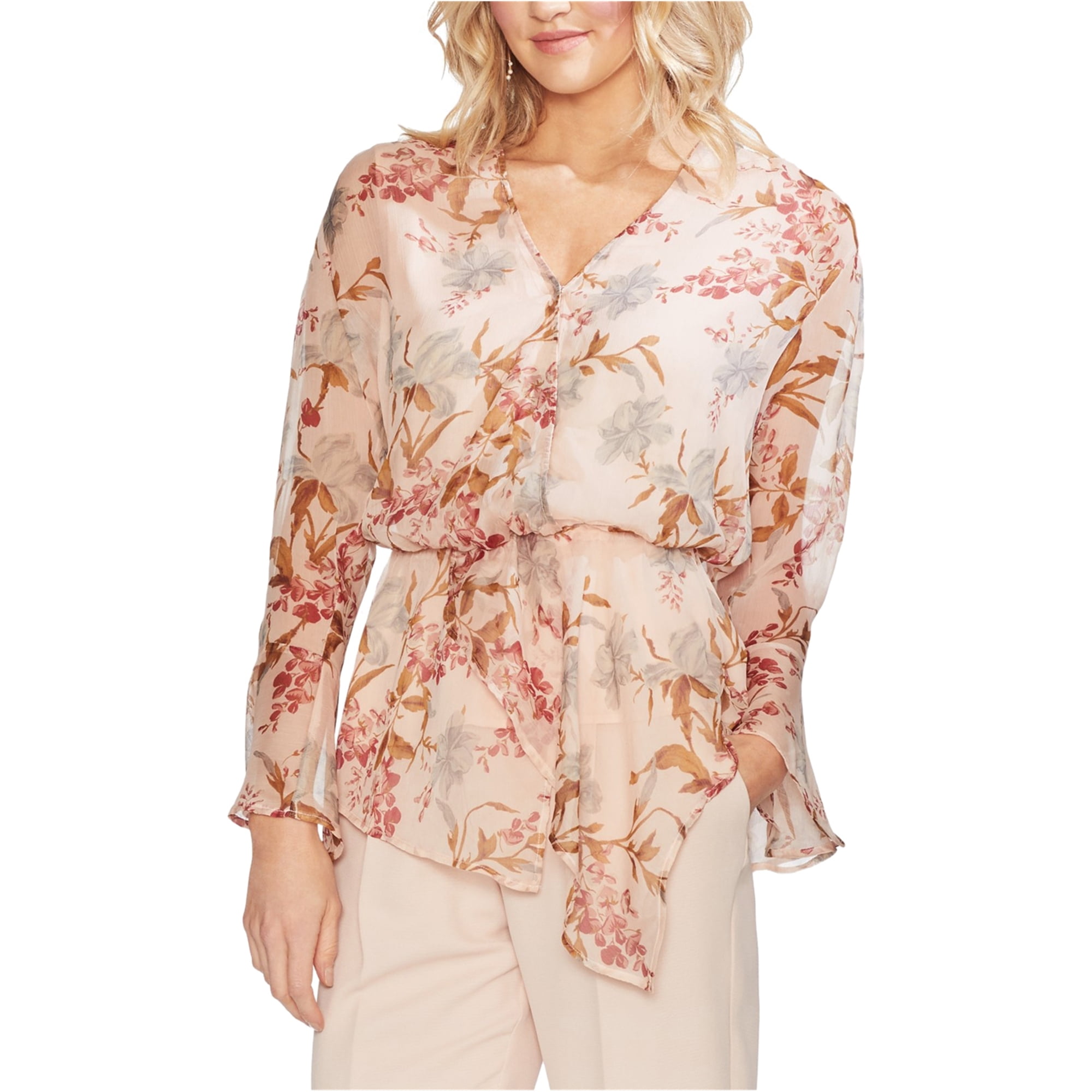 vince camuto flutter cuff blouse