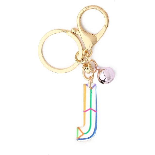 Letter Keychain,26 Letters A-Z Decorative Letter Keychain,Name Keychain for Women Girls Men Teenager Gift