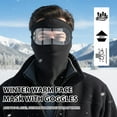 thumbnail image 4 of Winter Warm Face Mask With Goggles Female Ski Mask Thick Windproof Mask Neck Ear Protection, 4 of 8