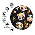 thumbnail image 4 of Fotbe Cat Skulls and Flowers Funda de Llanta de Repuesto con Estampado, Engrosada, Ajuste Universal para Jeep, Remolque, RV, SUV, Camión-15 inch, 4 of 6