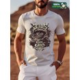 thumbnail image 2 of Whichone Men's 100% Cotton T-shirt Devil's Eye Print Stylish Daiyly Wear Sizes S-2XL, 2 of 2