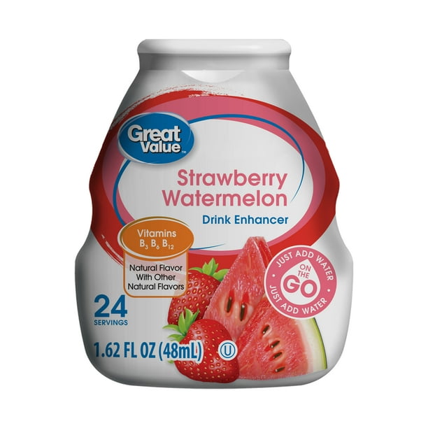 (3 Pack) Great Value Drink Enhancer, Strawberry Watermelon, 1.62 fl oz