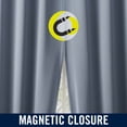 thumbnail image 6 of Sun Zero Graham 2-pack Dual-Sided Magnetic Closure 100% Blackout Grommet Curtain Panel Pair, 40"W x 84"L, Denim Blue, 6 of 10