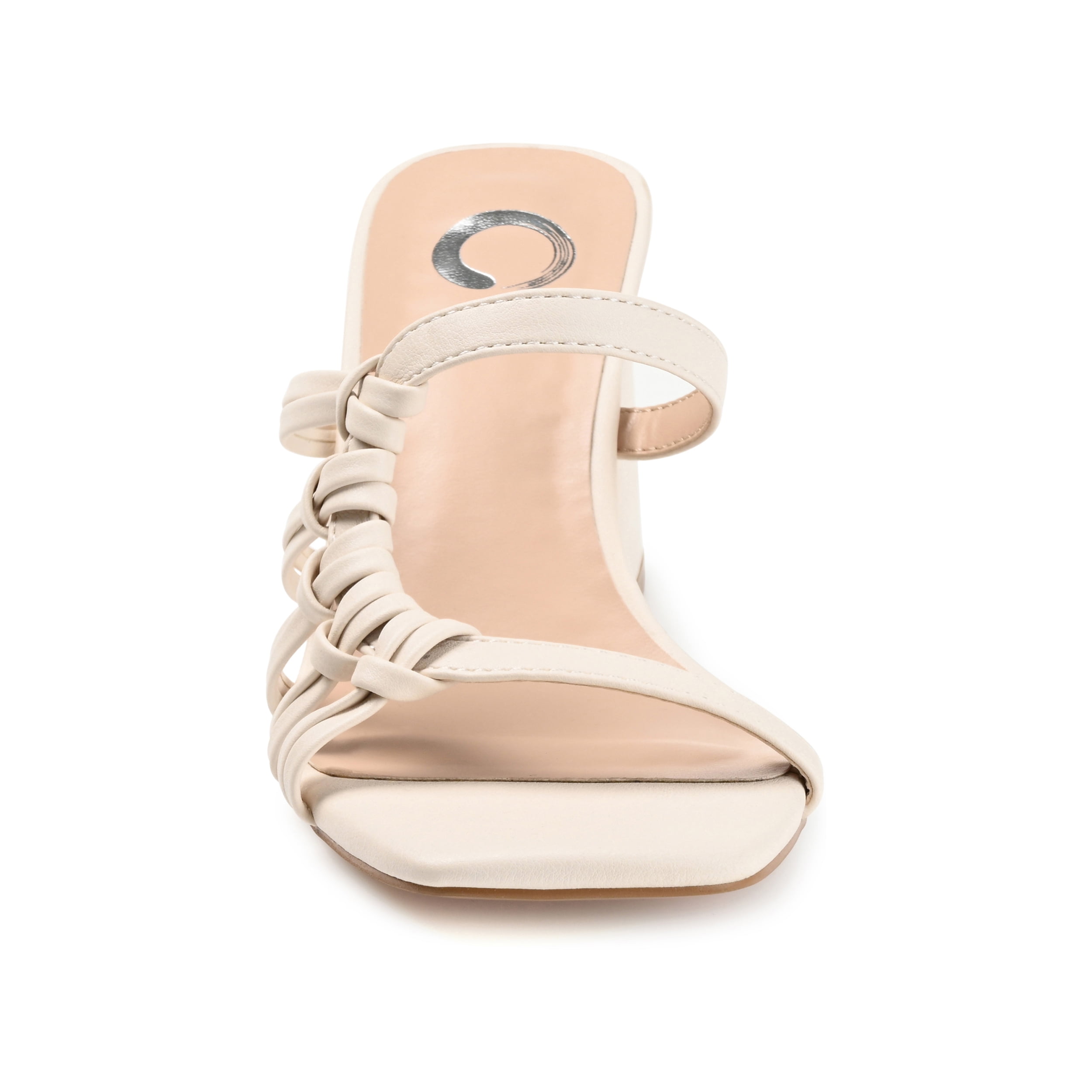 Journee Womens Emory Open Square Toe Block Heel Sandals