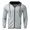 thumbnail image 4 of Veste Cardigan à Capuche à Manches Longues Repliée pour Homme d'Automne, 4 of 6