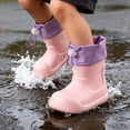 thumbnail image 6 of Otqutp Toddler Boys Girls Rain Boots Kids Color Block Waterproof Rubber Mid Calf Booties Adjustable Drawstring Cuff Non Slip Rain Shoes, 6 of 6