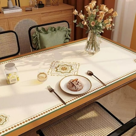 

DabuLiu Printed Waterproof Tablecloth Oilproof Dustproof Kitchen Mat Table Cover PVC Pad Placemat Tableware Pad Home Decoration