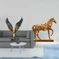 thumbnail image 2 of Horse Statue Wing Sculpture Resin Ornament Handcrafted Art Piece for Living Room Office Decor, 2 of 8