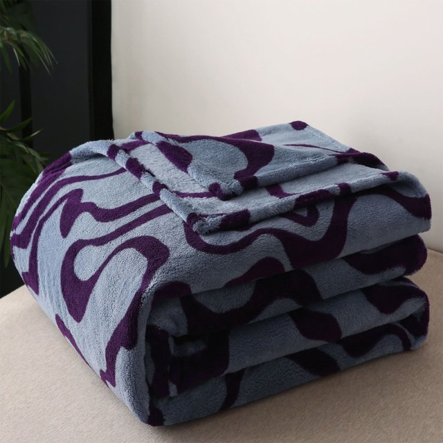 weibbin Thickened Stripe Series Velvet Blanket Sofa Nap Flannel Leisure Blanket