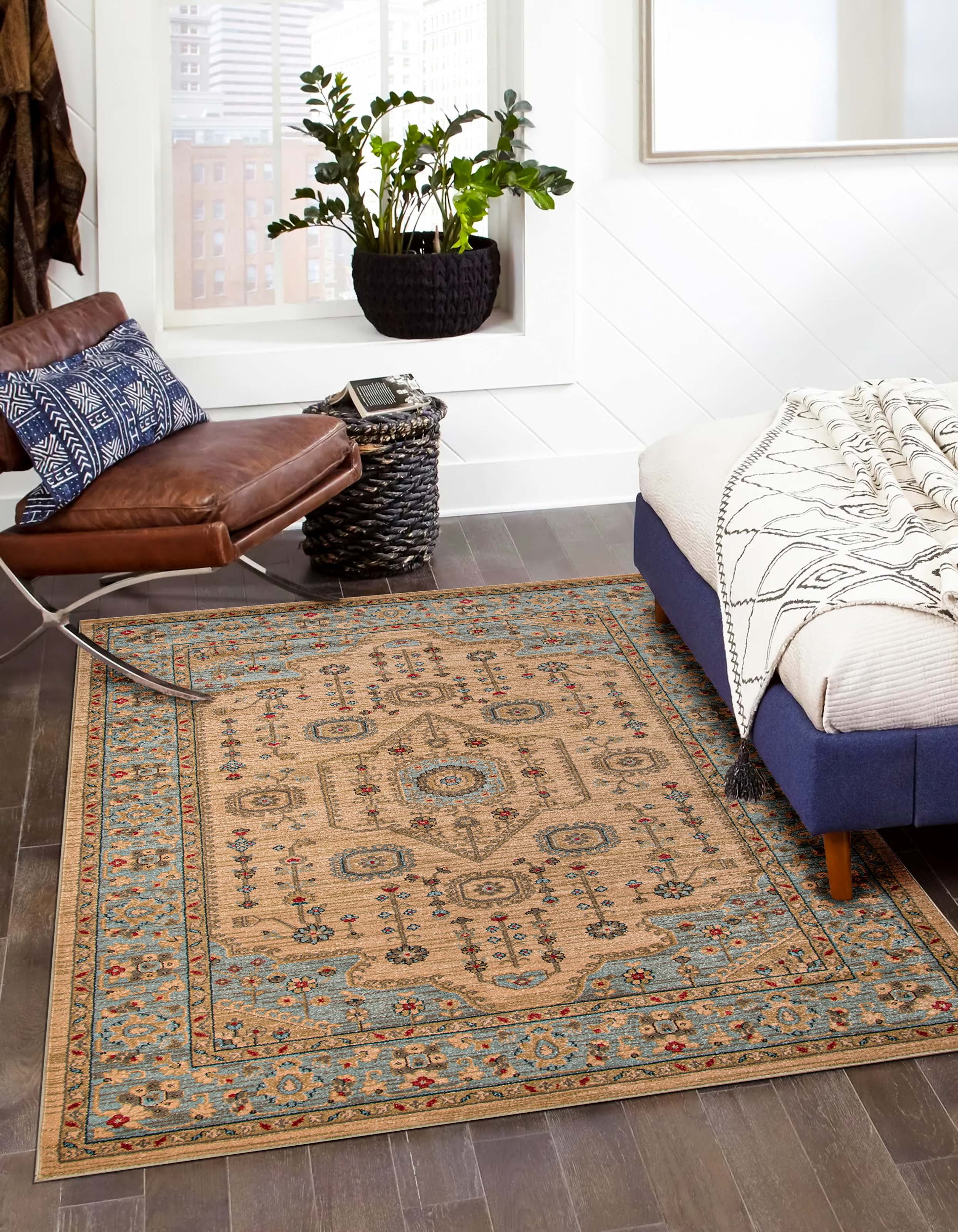 ECARPET Lynda Tapis pour Salon, Chambre, Salle A Manger, Entrée, Couloir et Plus Encore.