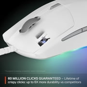 SteelSeries Rival 3 Gen 2 Gaming Mouse - Optical, Corded Electric - White