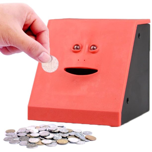 Face Bank Coin Eating Money Box Automatic Eating Coin ATM Face Bank