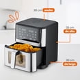 thumbnail image 3 of Hukën x MasterChef | Freidora de Aire Multifuncional Easy-View 8L | Panel Touch con Doble Pantalla LED | Ventana de Supervisión | Funci&amp;o, 3 of 14