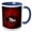 Blue/White, variant on 3drose, Wonderful White Squirrel, 11oz Mug