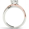 thumbnail image 3 of 1/2 Carat T.W. Diamond Pink Two-Tone Bypass Cluster 10kt White Gold Engagement Ring, 3 of 5