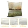 thumbnail image 4 of JEUXUS Aesthetic Decorative Short Plush Pillowcase (Universal 1) Print Wall Art Brown and Green Watercolor Scenery White, 4 of 5