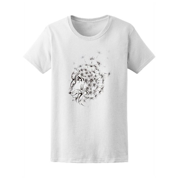 Beautiful Lion Dandelion Sketch Tee Women's -Image by Shutterstock