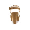 thumbnail image 2 of BLISSFUL STEP Women's Slingback Platform Chunky Heeled Sandals, 2 of 7