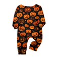 thumbnail image 4 of Halloween Family Matching Pajamas Sets, Halloween Family Spooky Loungewear Indoor, Pumpkin Ghost Holiday PJS Sleepwear, Seasonal Halloween Party Family for Home Relaxing Casual Daily Wear, 4 of 5
