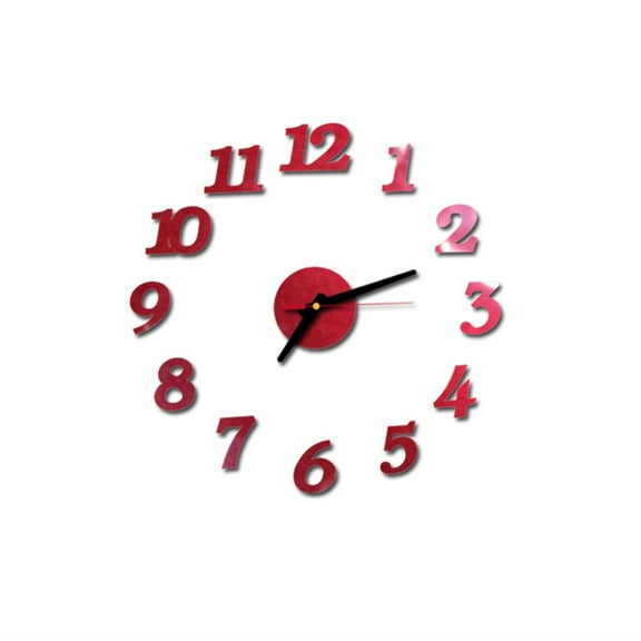 Baofu 3D DIY Roman Numbers Acrylic Mirror Wall Sticker Clock Home Decor Mural Decals for Home Decor