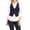 Navy, variant on Women's Dressy Casual Versatile Racerback Vest Tuxedo Suit Waistcoat Navy L