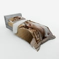 thumbnail image 3 of Ambesonne Animal Bedding Set 4 Pcs, Kitten and Dog Friends, Queen, Sand Brown White, 3 of 3