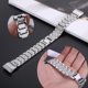 thumbnail image 3 of Matsuzay correa de reloj de sólida de acero inoxidable, diamantes de imitación, Kit de reparación de correa de reloj, repuesto para Relojes inteligentes Plata, 3 of 6